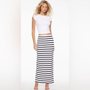 Dynamite ribbed striped maxi skirt size XS